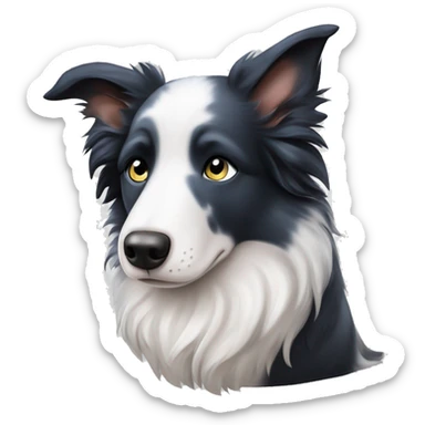 Blue eyes Seal merle Border collie sleeping sticker