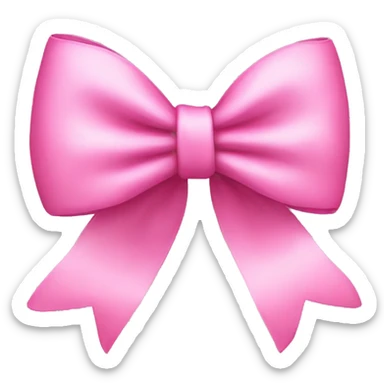 pink bow  sticker