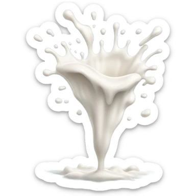 Milk dripping down sticker