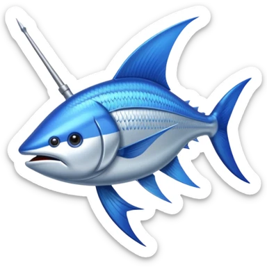 marlin fish spear snout sticker