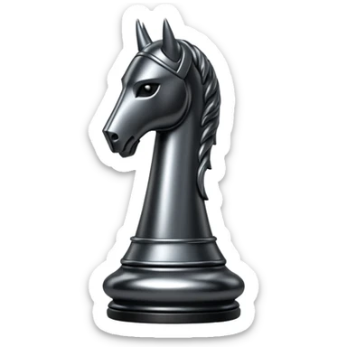 black knight chess sticker