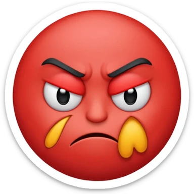 ‘Sleepy angry emoji with attitude’.” sticker