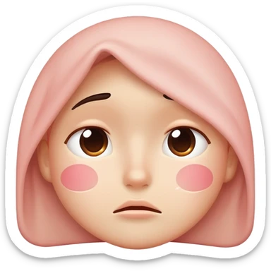 Blushing face hinding ashamed  sticker