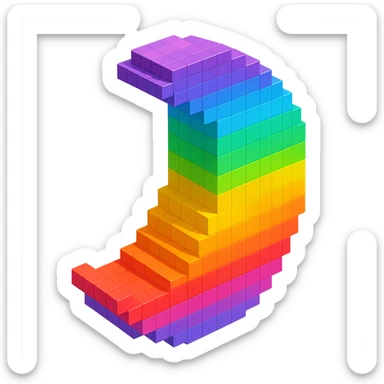 Rainbow Moon sticker