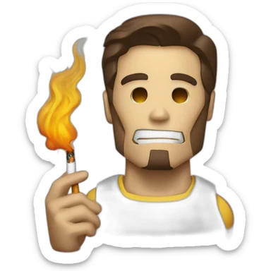 Iron man qui fume une cigarette sticker