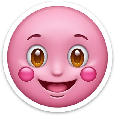 Emoji cute pink sticker