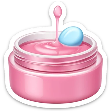 Skin care with pink pastel colors sticker