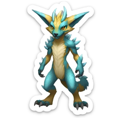 Anthro Vernid-WickerBeast-Protogen-Primagen-Fakémon Full Body sticker
