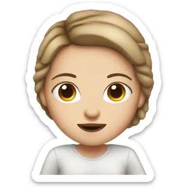 White girl with coffee sticker