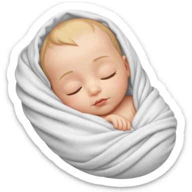 Baby sleeping in a blanket sticker