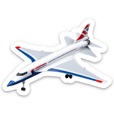 Concorde - British Airways (Model Year: 2020) (Iconic colour: White with blue and red) sticker