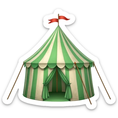 green carnival tent sticker