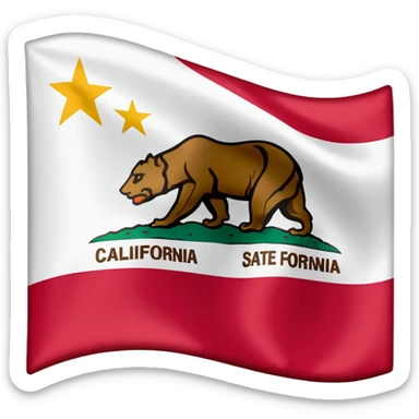 California state flag sticker