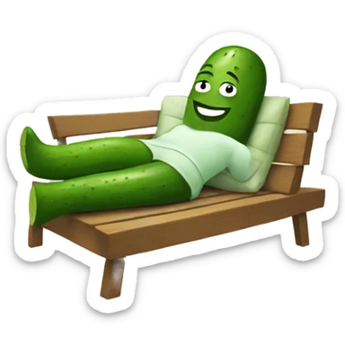 smiley relaxing wearing cucumbers  sticker