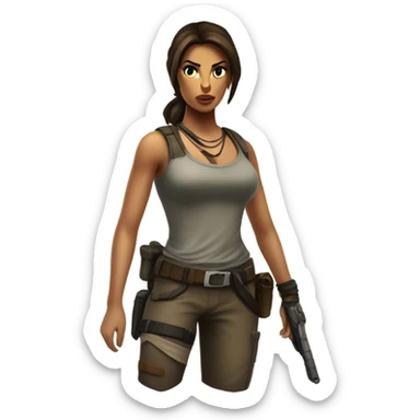 Lara Croft sticker