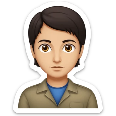 portrait of iranian civilian with neutral expression sticker