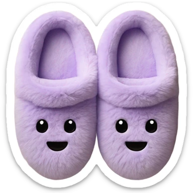 cozy slippers light purple sticker