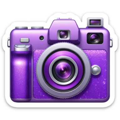 Glitter Hot Camera Purple sticker