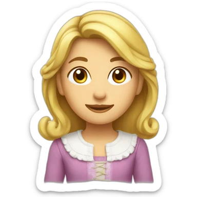 Fille châtain clair sticker