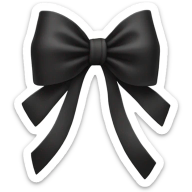 Black bow sticker