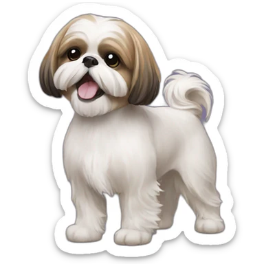 perro shih tzu; bailando sticker