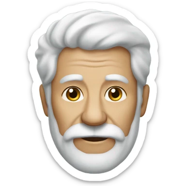 An old man with a huge beard sticker