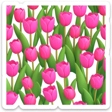 Pink tulips sticker