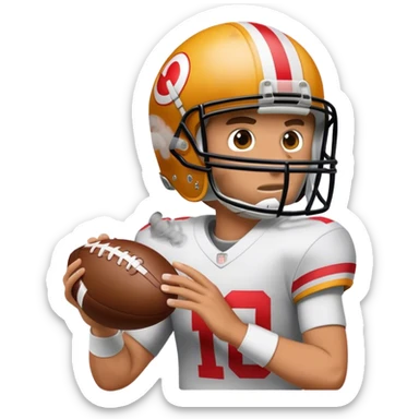 Quarterback hiding in smoke  sticker