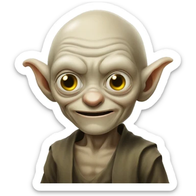gollum cosplaying as goll sticker