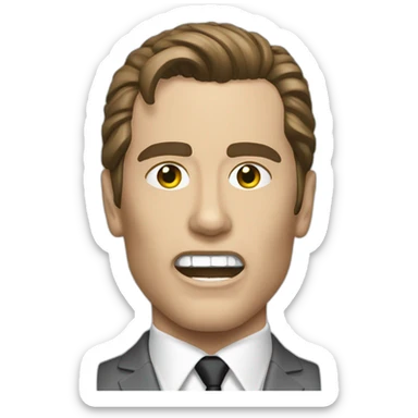 American psycho movie emoji sticker