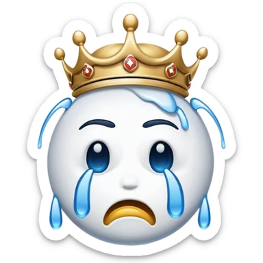 real madrid logo with crying emjoi sticker