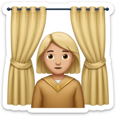 🫃 but with parted middle hair (curtains)  sticker