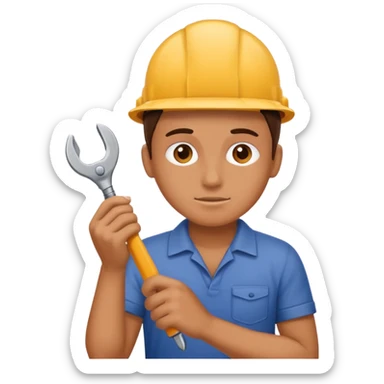 person Repairing a tool sticker