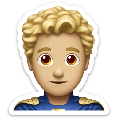 super homelander from "the boys" series with red eyes  sticker