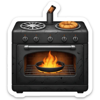 burnt oven sticker