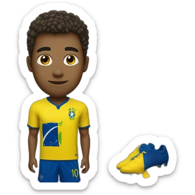 Giga chad dressed with the brazil national soccer team shirt sticker