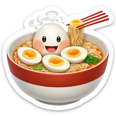 Happy ramen sticker