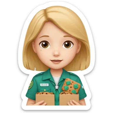 scout girl little sticker