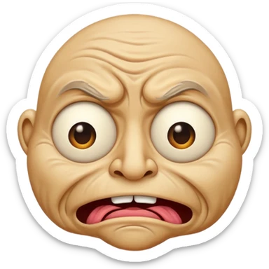 disgusted ugly emoji sticker