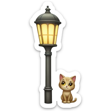 Christmas lamppost  cat sticker