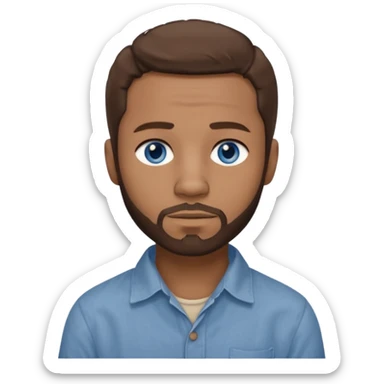  Edwin Epps from 12 Years of Slave with blue eyes, brown hair and short beard, light skin, light brown outfit sticker