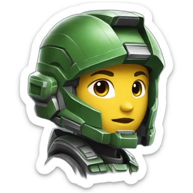 Halo Spartan cute sticker