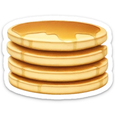 a stack of pancakes light brown sticker