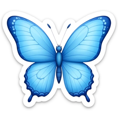 Blue butterfly with letter sticker