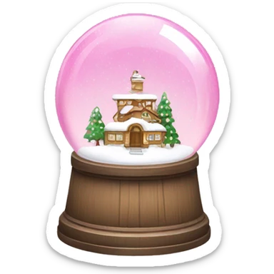Pink snow globe  sticker
