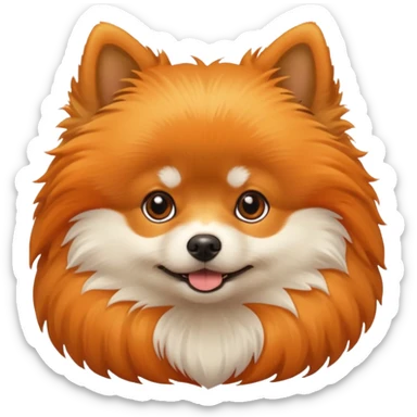 Pomeranian dog iOS Style sticker