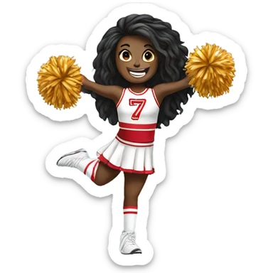 cheerleaders wearing the number 7:15 sticker