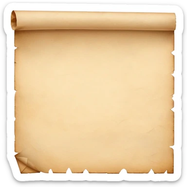 Survivor style parchment with nothing on the parchment sticker