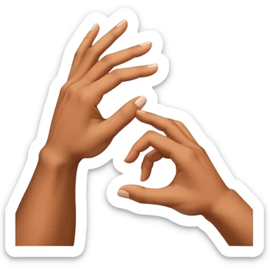 two hands reaching for each other (as in the picture of the creation of Adam) sticker