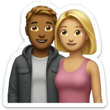 Two people talking sticker